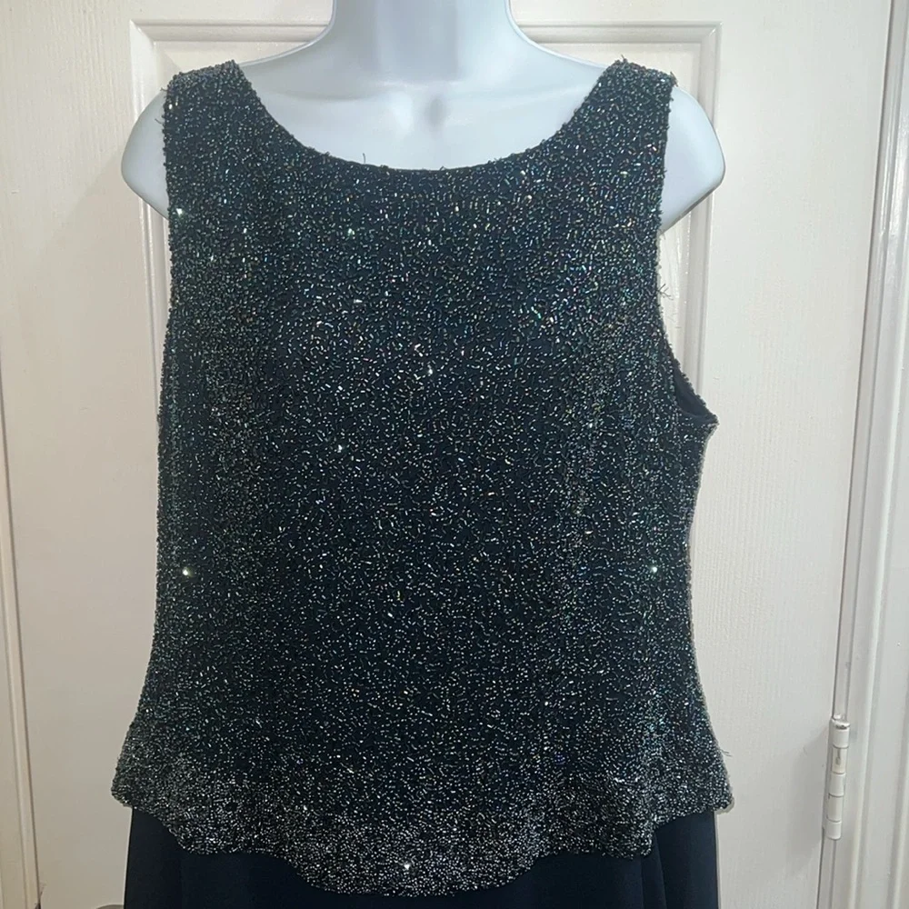 Floor Length Formal Dress with Bling Top - Picture 2 of 15